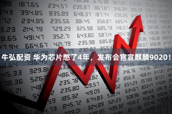 牛弘配资 华为芯片憋了4年，发布会官宣麒麟9020！