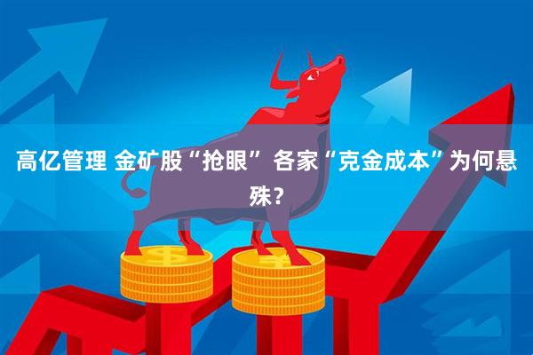 高亿管理 金矿股“抢眼” 各家“克金成本”为何悬殊？