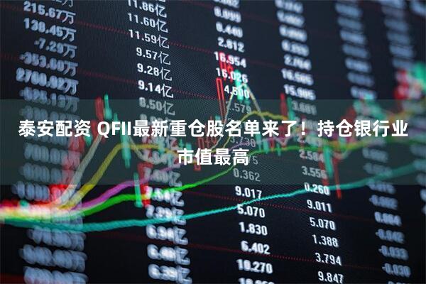 泰安配资 QFII最新重仓股名单来了！持仓银行业市值最高