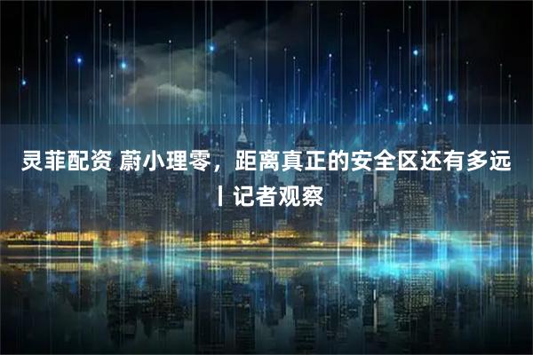 灵菲配资 蔚小理零，距离真正的安全区还有多远丨记者观察